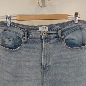 Kensie Women's Light Blue 12/31 High Waisted Wide Leg Jeans